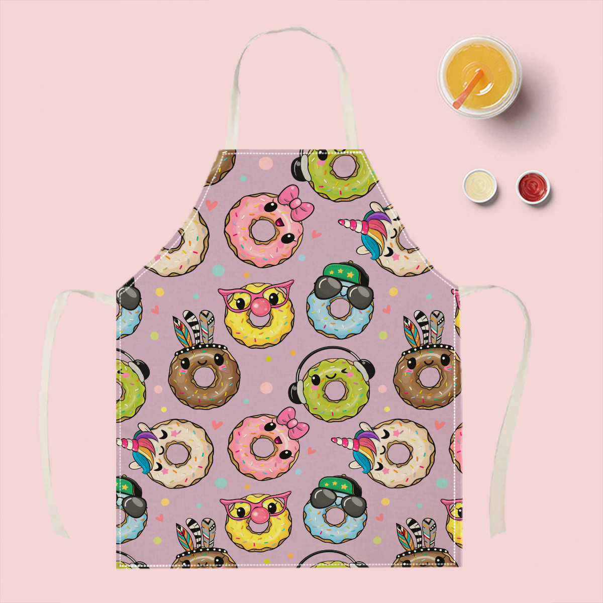 1pc Cute Cartoon Donut Apron F - Home Cooking Ideas ulasan dan harga