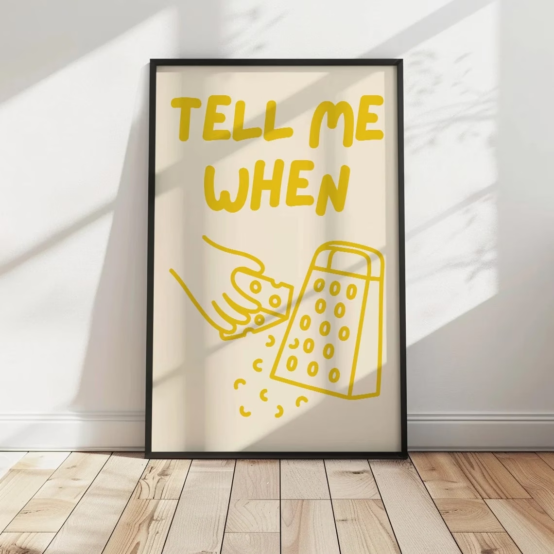 Minimalist Tell Me When Cheese - Home Cooking Quotes ulasan dan harga