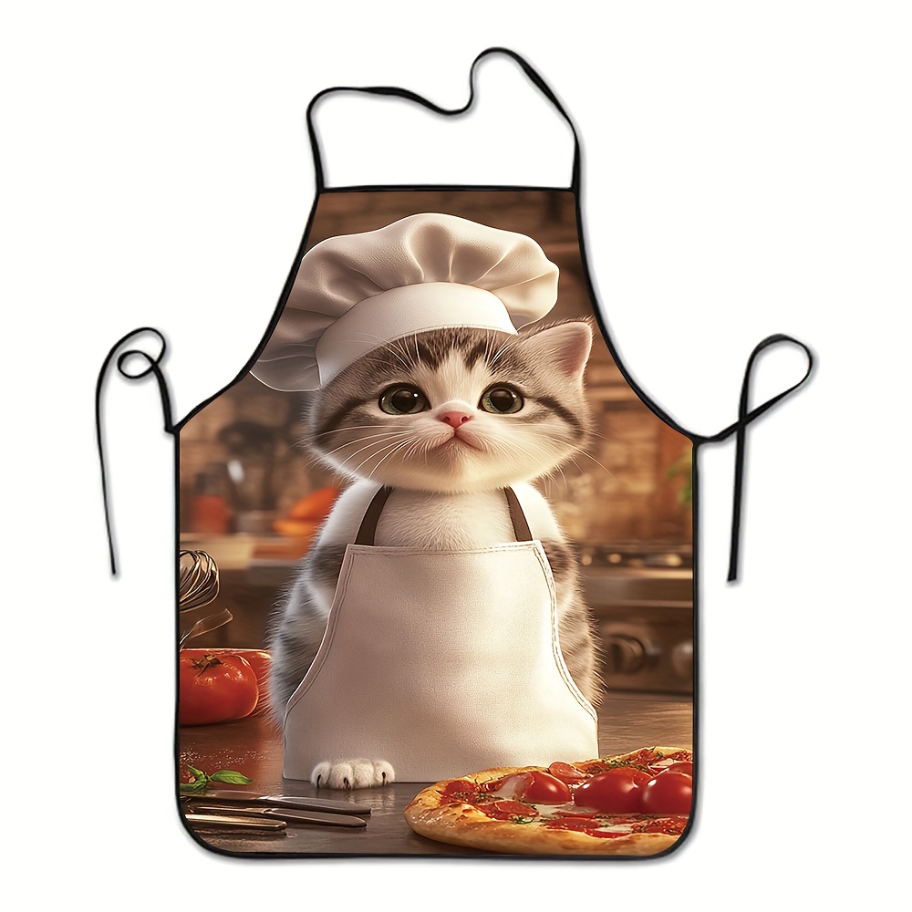 1pc Unisex Kitchen Apron Chef, - Home Cooking For Cats ulasan dan harga