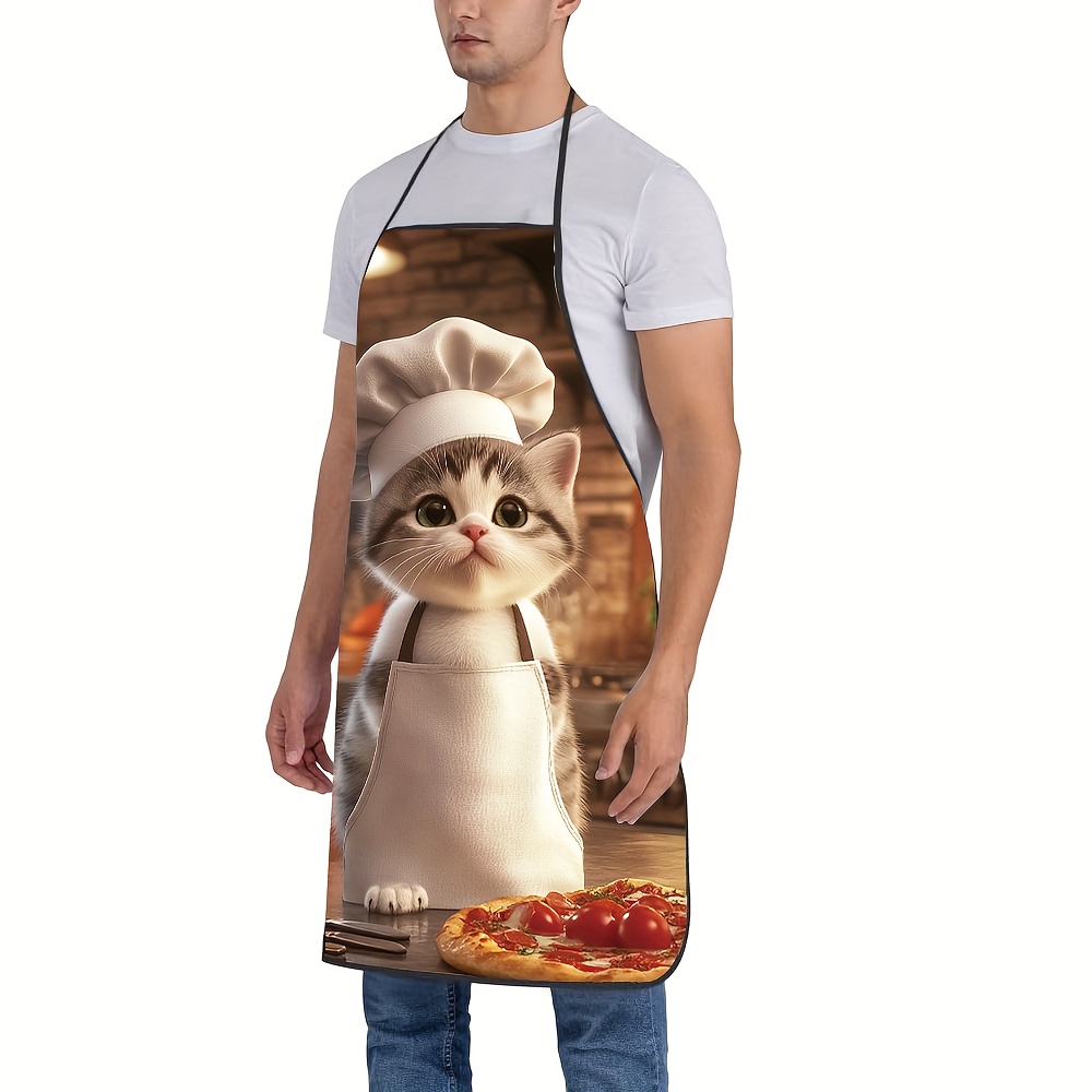 1pc Unisex Kitchen Apron Chef, - Home Cooking For Cats ulasan dan harga