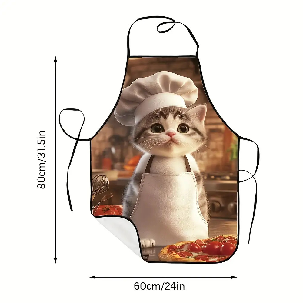 1pc Unisex Kitchen Apron Chef, - Home Cooking For Cats ulasan dan harga