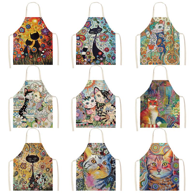 Flower Kitchen Cooking Apron C - Home Cooking For Cats ulasan dan harga
