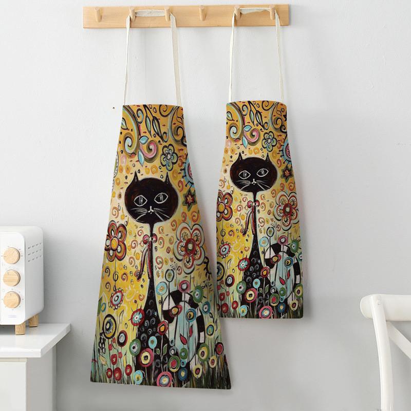 Flower Kitchen Cooking Apron C - Home Cooking For Cats ulasan dan harga