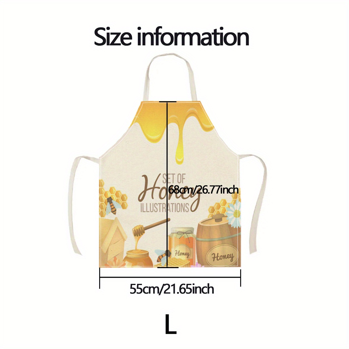 1pc Honey Bee Apron Sweet Kitc - Home Cooking Ideas ulasan dan harga