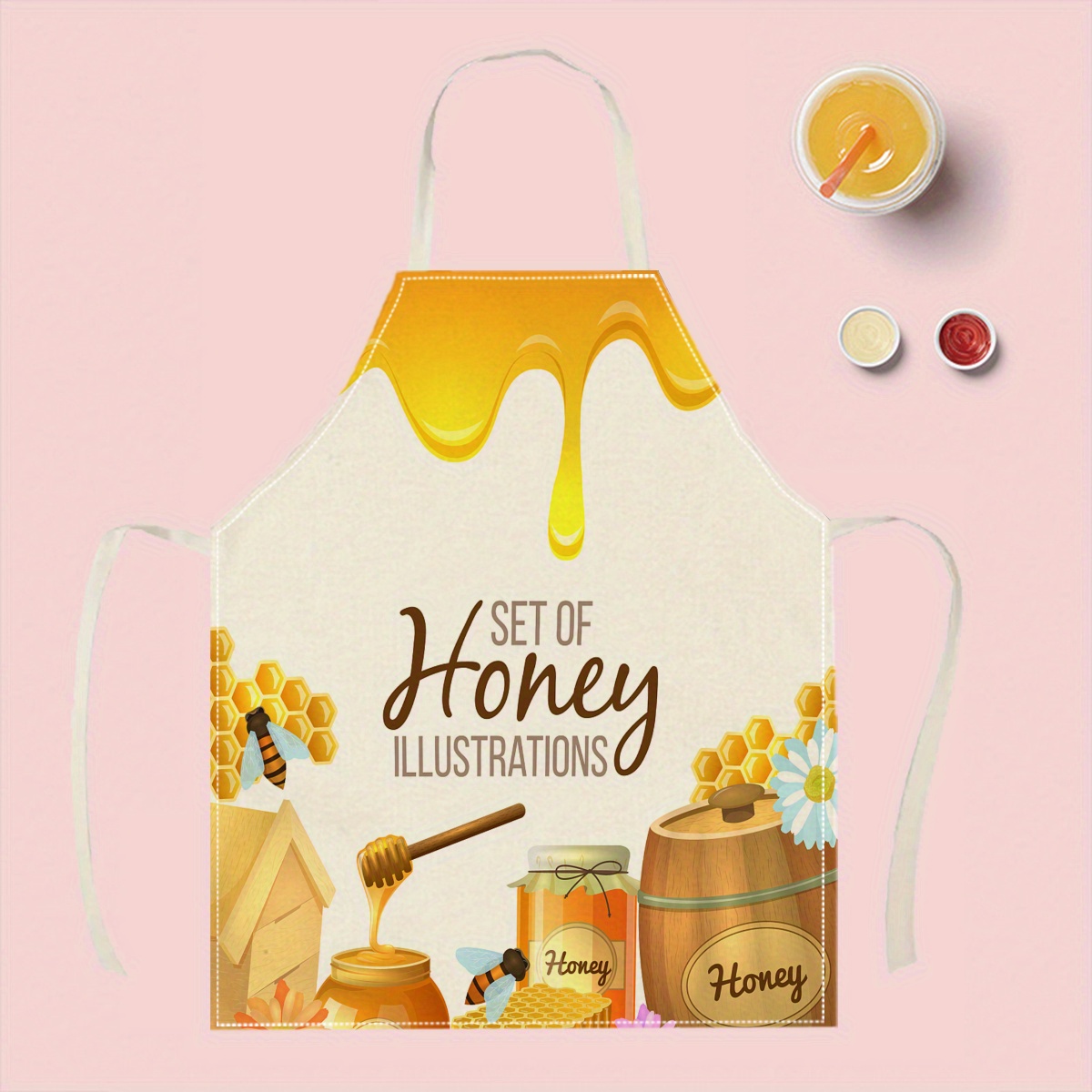 1pc Honey Bee Apron Sweet Kitc - Home Cooking Ideas ulasan dan harga