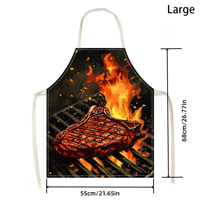 1pc BBQ Steak Apron with Flame - Home Cooking Ideas ulasan dan harga