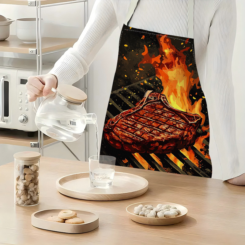 1pc BBQ Steak Apron with Flame - Home Cooking Ideas ulasan dan harga