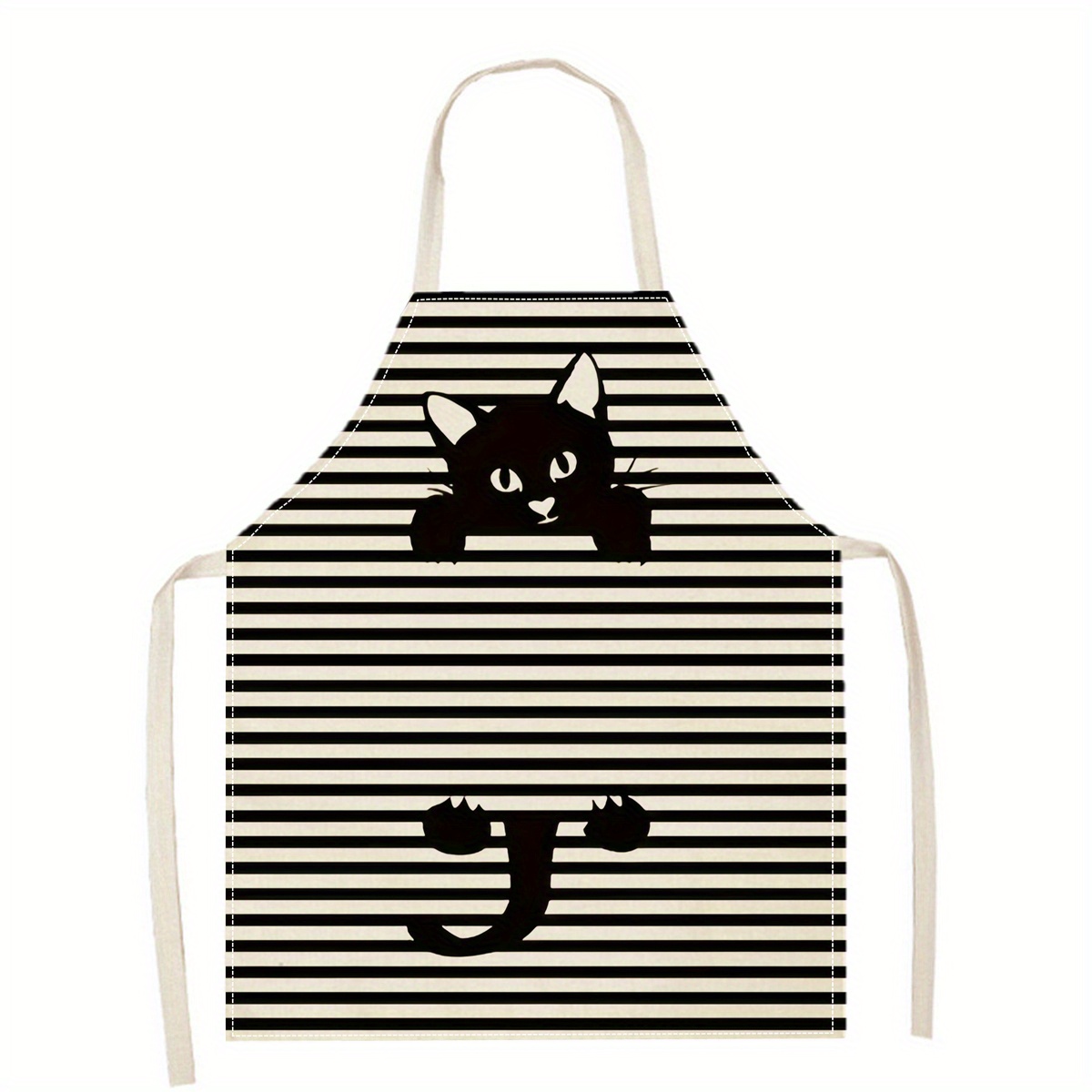 Linen Apron Funny Cat Sunglass - Home Cooking For Cats ulasan dan harga